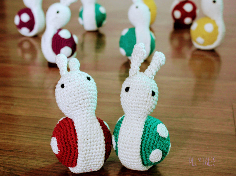 Handcrafted Amigurumi Snail Rattle