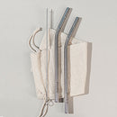 Stainless Steel Straw Bent (8mm) Set of 2 + Straw Cleaning Brush (2 Pc)