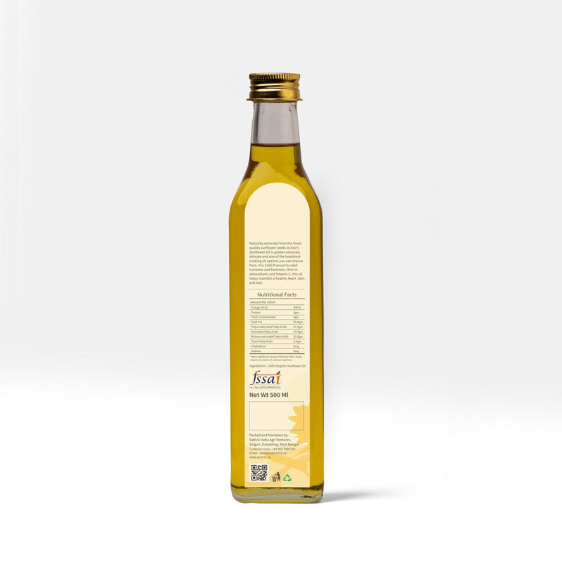 Organic ColdPressed Sunflower Oil  500 ml