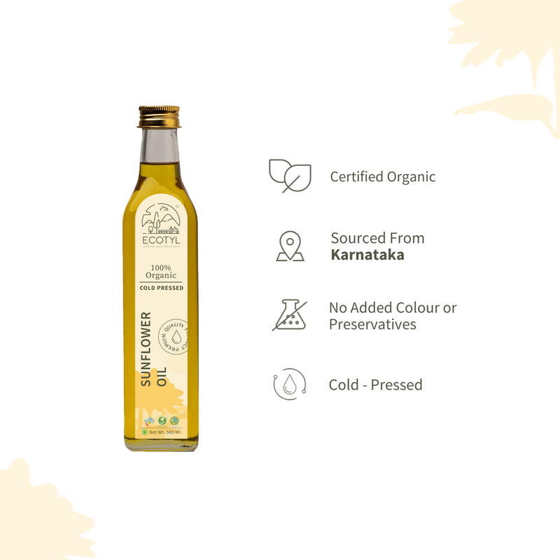 Organic ColdPressed Sunflower Oil  500 ml