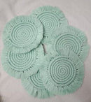 Macrame cup coaster set of 6