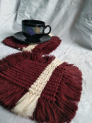 Macrame cup coaster set of 6